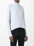 round hem turtleneck sweatshirt