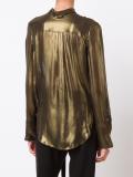 metallic shirt