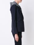layered hooded blazer