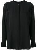 band collar shirt