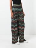 scalloped pattern trousers