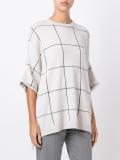 striped detailing knit T-shirt
