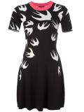 bird intarsia dress