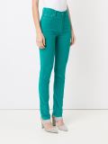 high waisted velvet skinny trousers