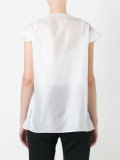 pleated sheer T-shirt