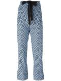 Tracery print trousers