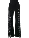 lace panel trousers