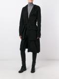 single breasted belted coat