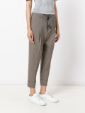 drop-crotch cropped trousers