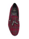 tasselled woven slippers