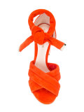 crossover ankle tie pumps