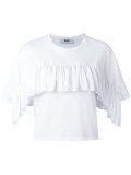 ruffle trim T-shirt