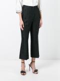 jacquard cropped trousers