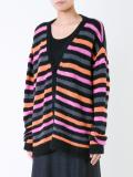 striped loose fit cardigan