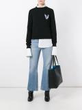 'V' embellished sweatshirt