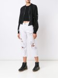 distressed cropped jeans