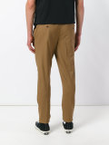 elasticated tapered trousers