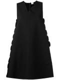 scalloped detail flared dress