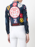 patch appliqué denim jacket