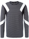 geometric insert striped top