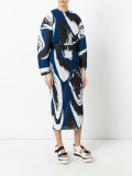 'Else' printed plissé dress