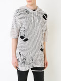 distressed knit T-shirt 