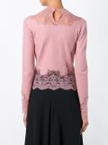 lace detail crop top