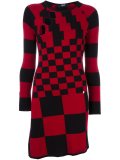 multi checked dress
