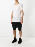 drop-crotch track shorts 