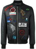 badge appliqués bomber jacket