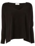 ribbed shoulders knitted blouse