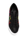 honeycomb print lace up sneakers
