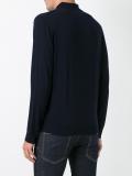 long sleeved knitted polo shirt