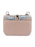'Glam Lock' embroidered shoulder bag