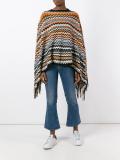 zig-zag knit poncho