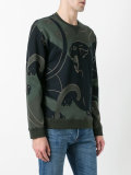 Rockstud panther print sweatshirt
