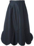 Circles hem midi skirt