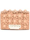 flower embellished clutch
