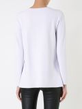micro crepe crew neck sweater  