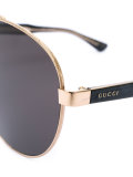 engraved accent aviator sunglasses