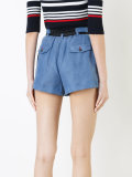 front pleat shorts