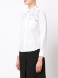 floral embroidered detail shirt