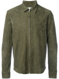 zipped suede jacket 