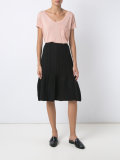 pleated A line skirt