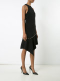 pearl studded asymmetric dress