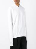 embossed logo hoodie