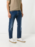 contrast patch jeans