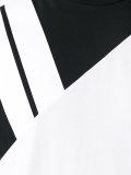striped panelled T-shirt