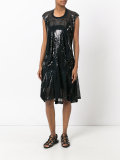sequin number print dress