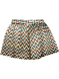 zig zag pleated shorts